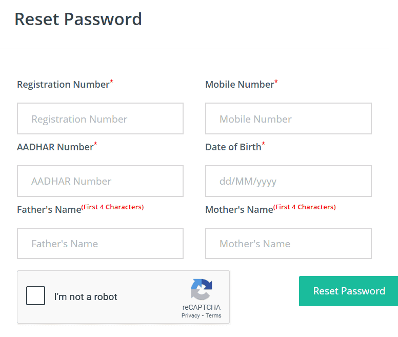 Reset Password